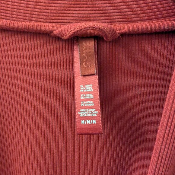 Skims Soft Lounge Robe - Red - Medium - Picture 3 of 3